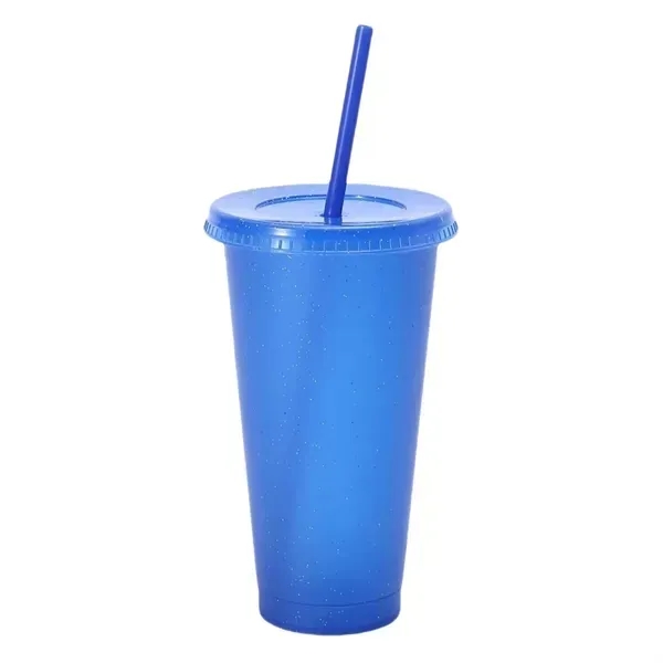 Shining Double Wall Plastic Straw Cup - Shining Double Wall Plastic Straw Cup - Image 10 of 15