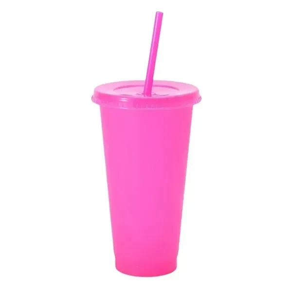 Shining Double Wall Plastic Straw Cup - Shining Double Wall Plastic Straw Cup - Image 12 of 15