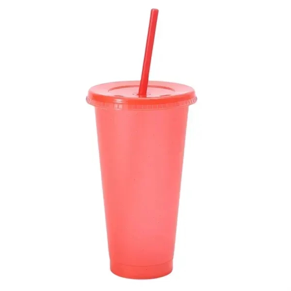 Shining Double Wall Plastic Straw Cup - Shining Double Wall Plastic Straw Cup - Image 13 of 15
