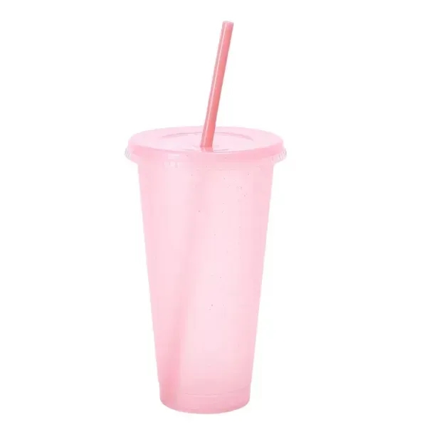 Shining Double Wall Plastic Straw Cup - Shining Double Wall Plastic Straw Cup - Image 14 of 15
