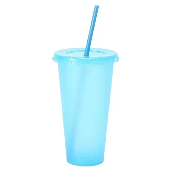 Shining Double Wall Plastic Straw Cup - Shining Double Wall Plastic Straw Cup - Image 15 of 15