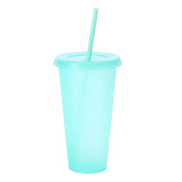 Shining Double Wall Plastic Straw Cup - Shining Double Wall Plastic Straw Cup - Image 7 of 15
