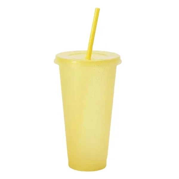 Shining Double Wall Plastic Straw Cup - Shining Double Wall Plastic Straw Cup - Image 8 of 15