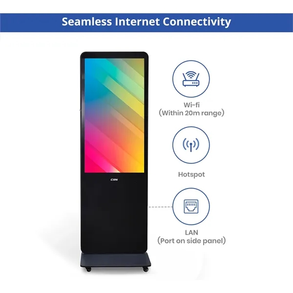 Portable LED Digital Display Signage with Wheels 55 Inch - Portable LED Digital Display Signage with Wheels 55 Inch - Image 4 of 10