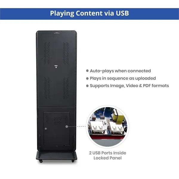 Portable LED Digital Display Signage with Wheels 55 Inch - Portable LED Digital Display Signage with Wheels 55 Inch - Image 6 of 10