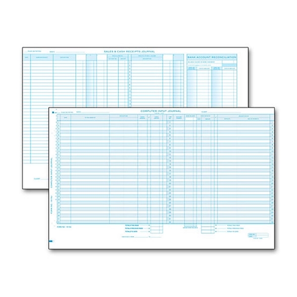 Computer input sales and cash receipt journal