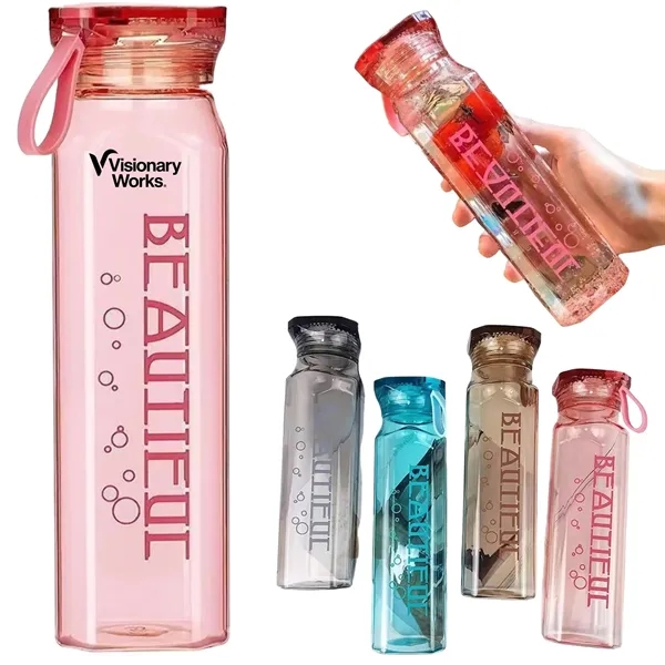 17 Oz Clear BPA Free Sports Bottle Reusable Travel Drinkware - 17 Oz Clear BPA Free Sports Bottle Reusable Travel Drinkware - Image 0 of 9