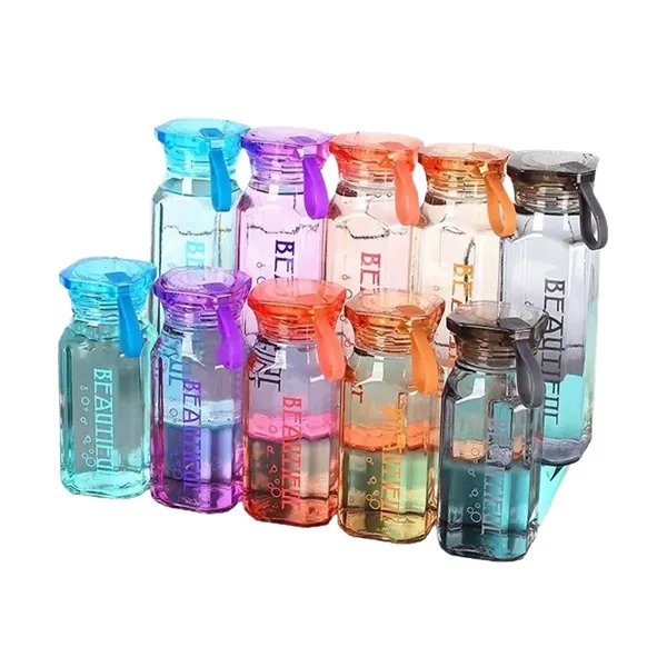 17 Oz Clear BPA Free Sports Bottle Reusable Travel Drinkware - 17 Oz Clear BPA Free Sports Bottle Reusable Travel Drinkware - Image 2 of 9