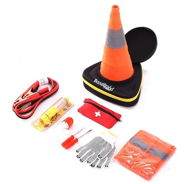 Custom Roadside Emergency Kit with Safety Cone Tool - Custom Roadside Emergency Kit with Safety Cone Tool - Image 0 of 3