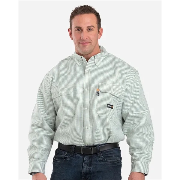 Berne Apparel Men's Flame-Resistant Down Plaid Work Shirt - Berne Apparel Men's Flame-Resistant Down Plaid Work Shirt - Image 0 of 3