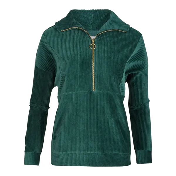 Boxercraft Women's Manchester Corded Quarter-Zip Pullover
