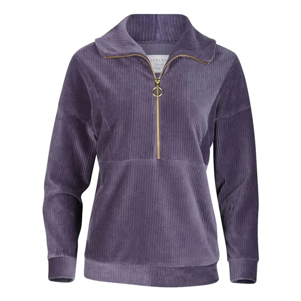 Boxercraft Women's Manchester Corded Quarter-Zip Pullover