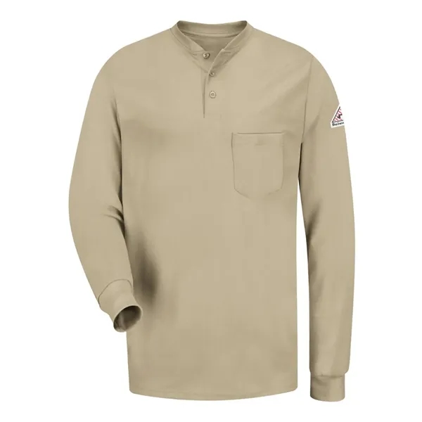Bulwark Men's Long Sleeve Tagless Henley Shirt - Bulwark Men's Long Sleeve Tagless Henley Shirt - Image 3 of 10
