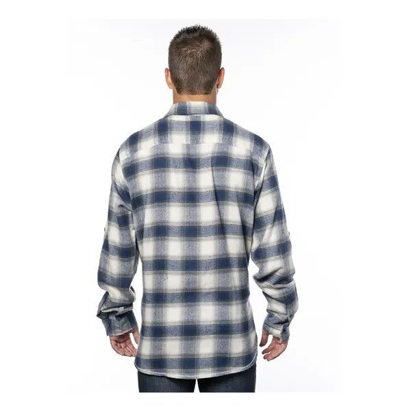 Burnside Men's Yarn-Dyed Flannel Shirt - Burnside Men's Yarn-Dyed Flannel Shirt - Image 26 of 58
