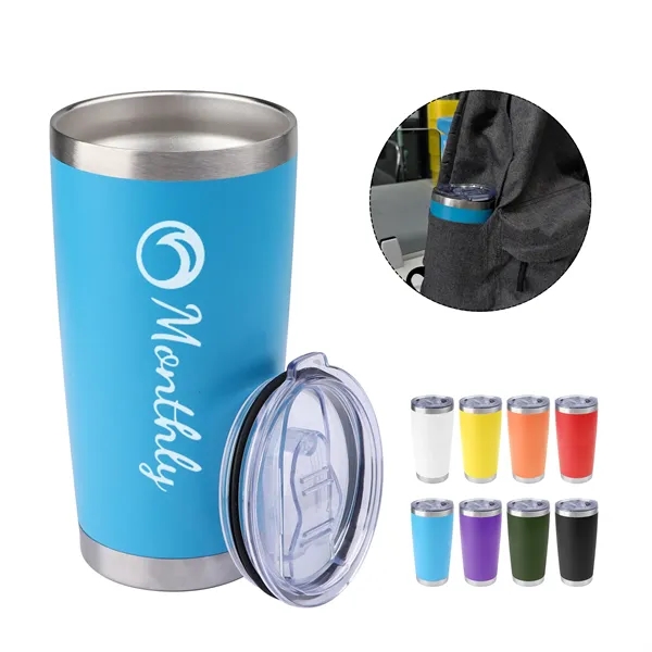 20oz Stainless Steel Insulated Travel Tumbler W/ Slide Lid - 20oz Stainless Steel Insulated Travel Tumbler W/ Slide Lid - Image 0 of 3
