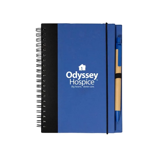 Contrast Paperboard Spiral Notebook & Pen 5.5"... - Contrast Paperboard Spiral Notebook & Pen 5.5"... - Image 1 of 10