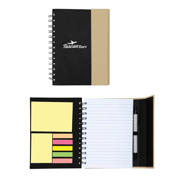 Spiral Notebook With Sticky Notes & Pen 5.75" ... - Spiral Notebook With Sticky Notes & Pen 5.75" ... - Image 1 of 14
