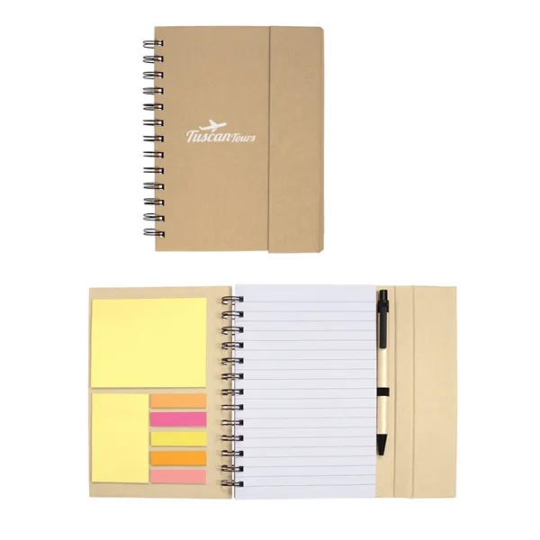 Spiral Notebook With Sticky Notes & Pen 5.75" ... - Spiral Notebook With Sticky Notes & Pen 5.75" ... - Image 10 of 14