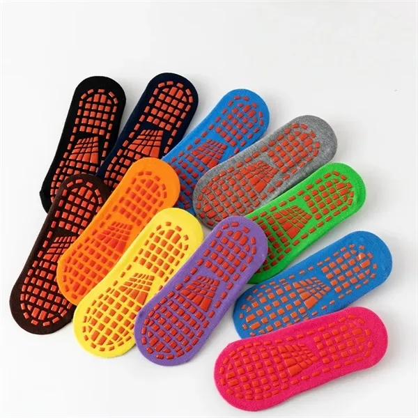 Cotton Non-Slip Silicone-Dot Yoga Ankle Socks - Cotton Non-Slip Silicone-Dot Yoga Ankle Socks - Image 2 of 5