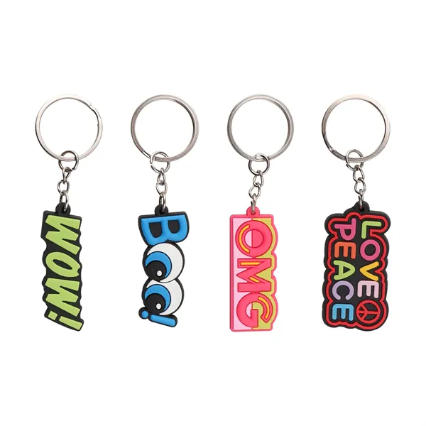 2"x1" Full Color Custom Shape Soft Pvc Keychain Fob Charms - 2"x1" Full Color Custom Shape Soft Pvc Keychain Fob Charms - Image 0 of 3