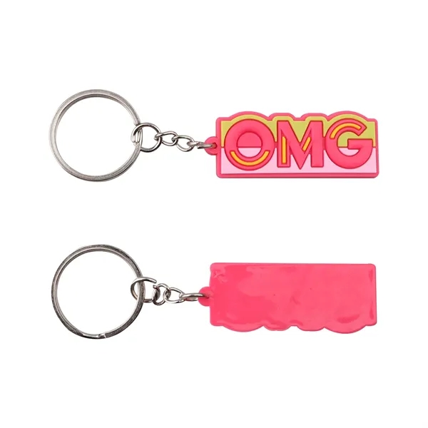 2"x1" Full Color Custom Shape Soft Pvc Keychain Fob Charms - 2"x1" Full Color Custom Shape Soft Pvc Keychain Fob Charms - Image 1 of 3