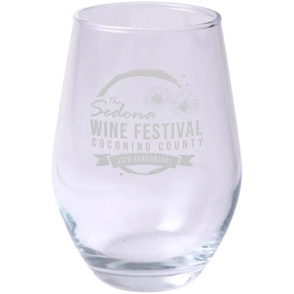 Etched Stemless Wine Glass 11.5 oz