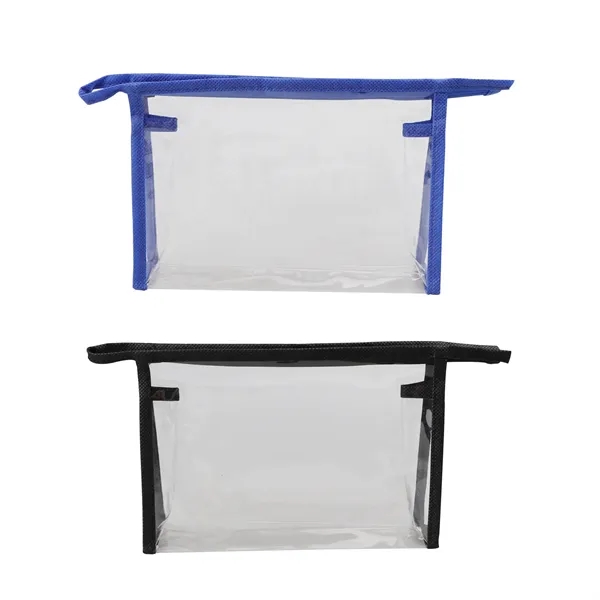 Custom PVC Transparent Cosmetic Pouch Zipper Makeup Bag - Custom PVC Transparent Cosmetic Pouch Zipper Makeup Bag - Image 1 of 3