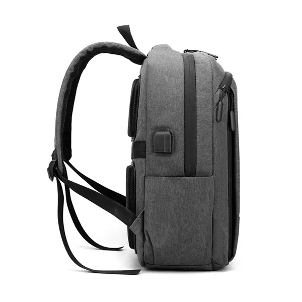 Men's Business Backpack with USB Charging Port - Men's Business Backpack with USB Charging Port - Image 3 of 6
