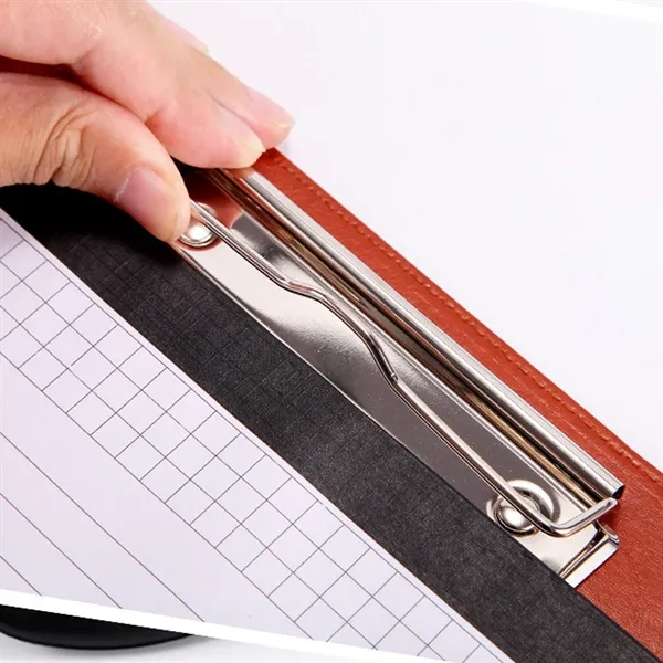 A4 PU Leather Portfolio w/ Calculator Compartments Pad Folio - A4 PU Leather Portfolio w/ Calculator Compartments Pad Folio - Image 4 of 12