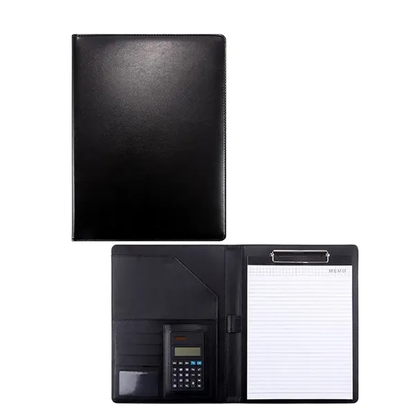 A4 PU Leather Portfolio w/ Calculator Compartments Pad Folio - A4 PU Leather Portfolio w/ Calculator Compartments Pad Folio - Image 10 of 12