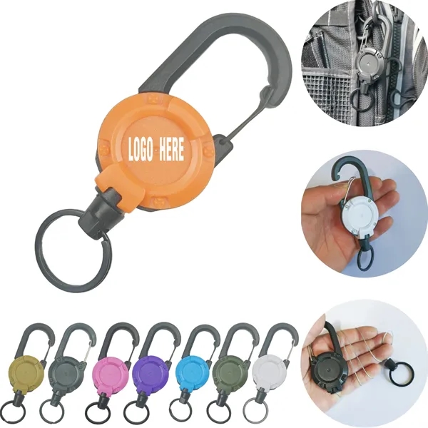 Retractable Lanyard Carabiner Clip - Retractable Lanyard Carabiner Clip - Image 0 of 1