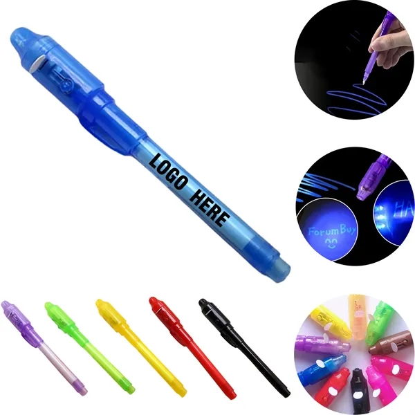 UV Invisible Fluorescent Marker with LED Light - UV Invisible Fluorescent Marker with LED Light - Image 0 of 1