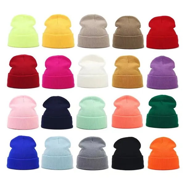 Unisex Beanie Crimping Winter Warm Knitted Hat - Unisex Beanie Crimping Winter Warm Knitted Hat - Image 2 of 5