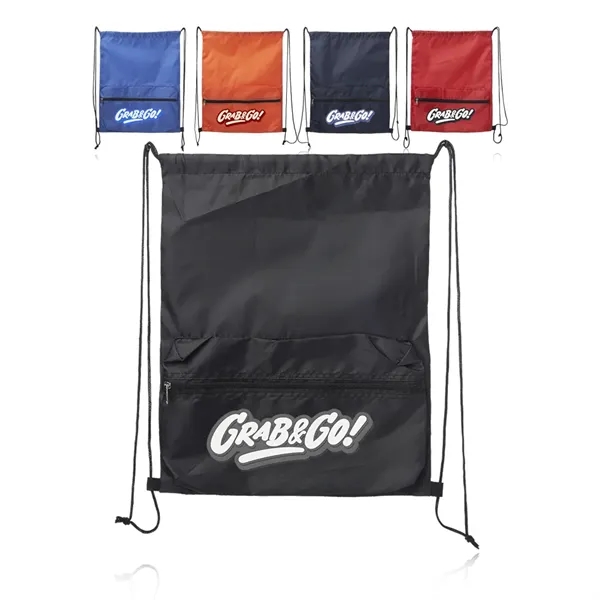 Augusta Drawstring Backpacks with Front Pocket - Augusta Drawstring Backpacks with Front Pocket - Image 0 of 10
