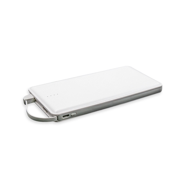 Slim Card Power Bank - 10000 mAh w -white - Slim Card Power Bank - 10000 mAh w -white - Image 2 of 5