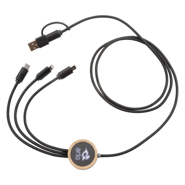 Cirrina Light Up Charging Cable w/Bamboo - Cirrina Light Up Charging Cable w/Bamboo - Image 0 of 1