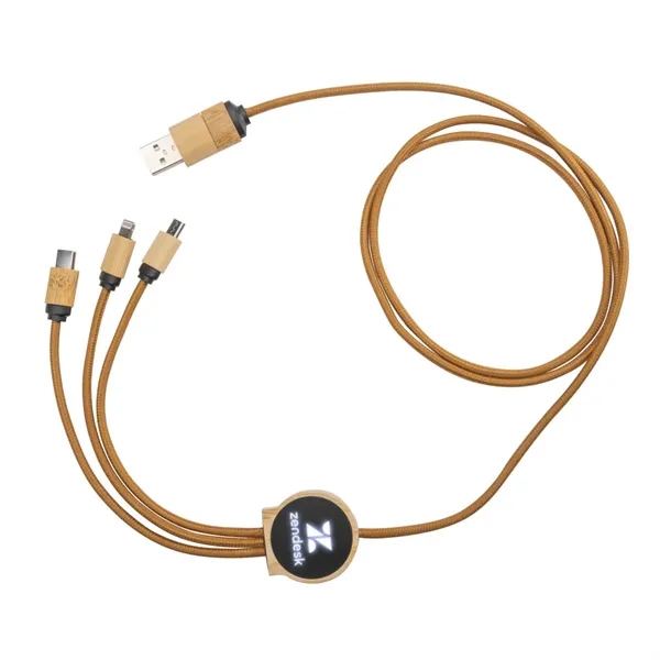 Ballmer Bamboo Light-Up Multi-Charge Cable - Ballmer Bamboo Light-Up Multi-Charge Cable - Image 0 of 1