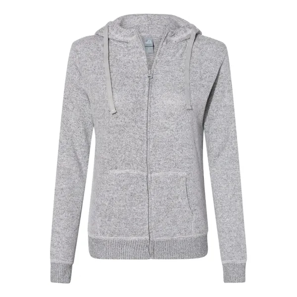 J. America Women's Cozy Jersey Hooded Full-Zip - J. America Women's Cozy Jersey Hooded Full-Zip - Image 3 of 4