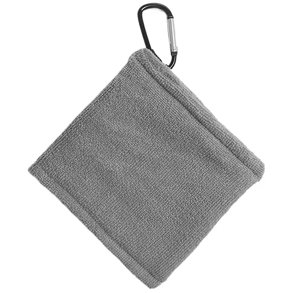 Multifunctional Golf Towel Bag with Carabiner Clip - Multifunctional Golf Towel Bag with Carabiner Clip - Image 14 of 15