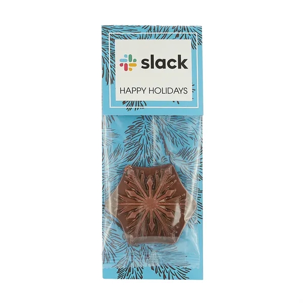 Belgian Chocolate in Billboard Header Bag - Snowflake - Belgian Chocolate in Billboard Header Bag - Snowflake - Image 0 of 1
