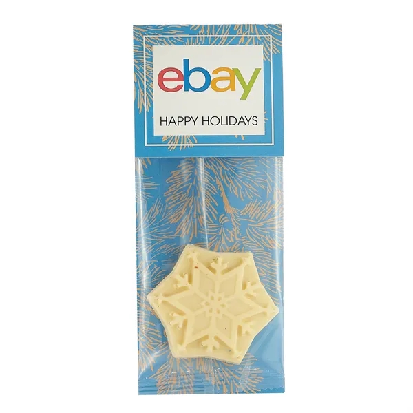 Belgian Chocolate in Billboard Header Bag - Snowflake - Belgian Chocolate in Billboard Header Bag - Snowflake - Image 0 of 1