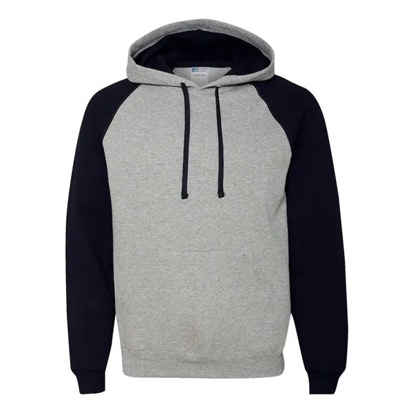 Custom JERZEES Unisex Nublend® Colorblocked Raglan Hooded Sweats...