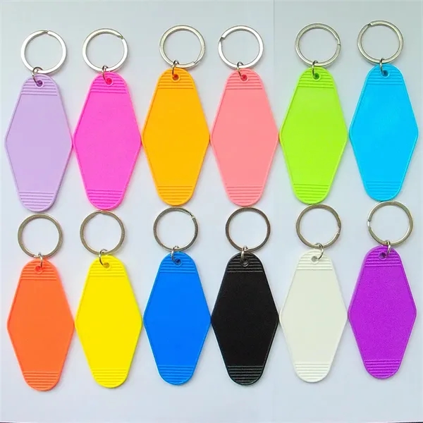 Colorful Plastic Keychain Tags - Colorful Plastic Keychain Tags - Image 1 of 4