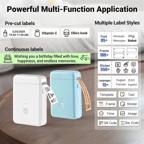 Portable  Wireless Mini Label Printer - Portable  Wireless Mini Label Printer - Image 1 of 1
