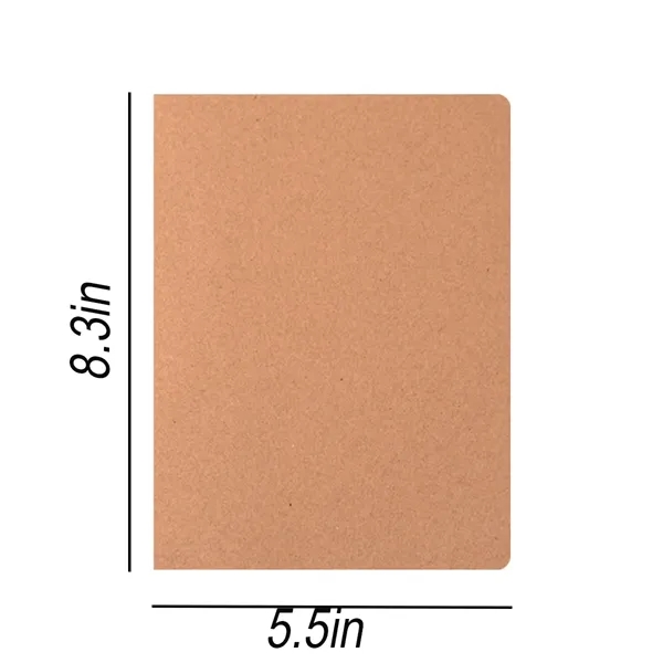 A5 Kraft Paper Cover Lined 30-Sheet Lightweight Notebook - A5 Kraft Paper Cover Lined 30-Sheet Lightweight Notebook - Image 1 of 1