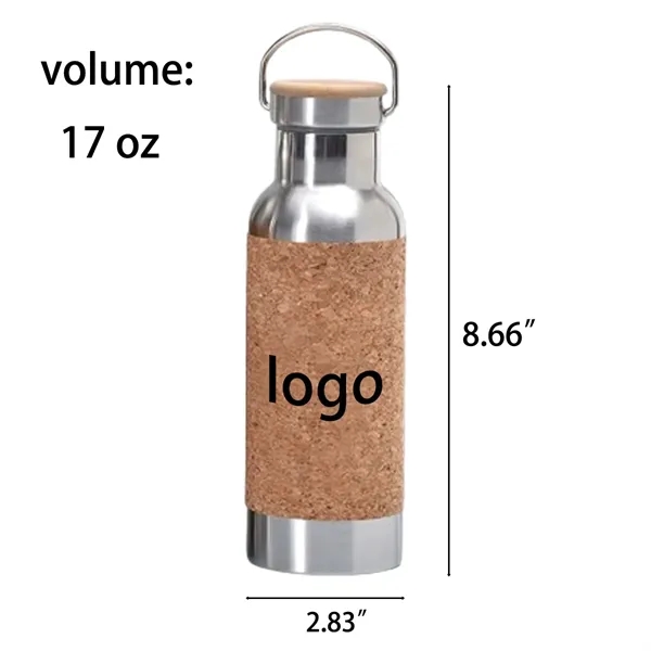 Insulated Stainless Steel Tumbler With Cork Sleeve - Insulated Stainless Steel Tumbler With Cork Sleeve - Image 0 of 1