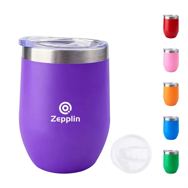 12 Oz Stainless Insulated Wine Tumbler W/ Lid for Hot & Cold - 12 Oz Stainless Insulated Wine Tumbler W/ Lid for Hot & Cold - Image 0 of 3