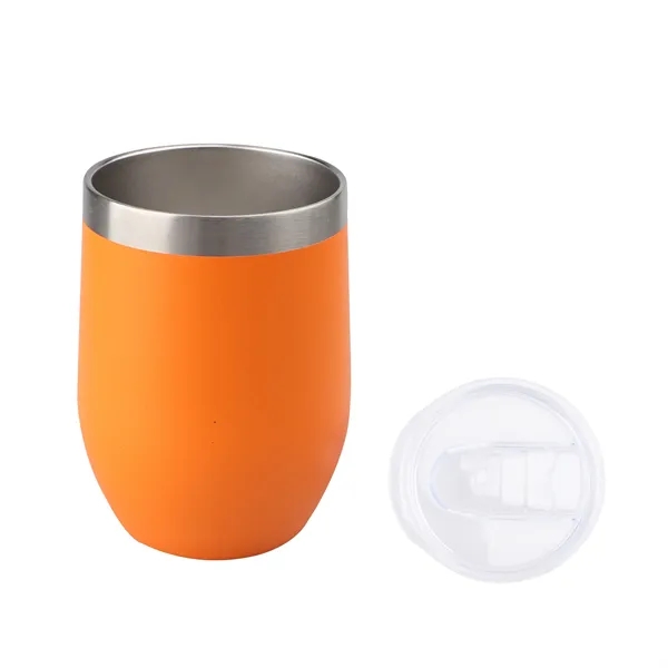 12 Oz Stainless Insulated Wine Tumbler W/ Lid for Hot & Cold - 12 Oz Stainless Insulated Wine Tumbler W/ Lid for Hot & Cold - Image 2 of 3