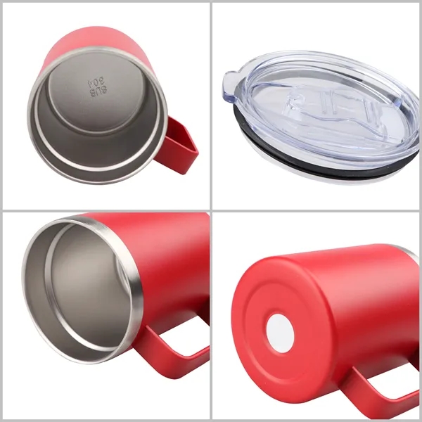 12 Oz Custom Insulated Coffee Mug Tumbler W/ Slid Lid - 12 Oz Custom Insulated Coffee Mug Tumbler W/ Slid Lid - Image 2 of 3