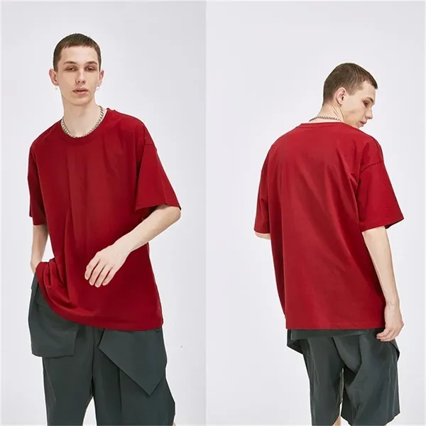 200G Oversized Five - Point Sleeve Pure Cotton T Shirts - 200G Oversized Five - Point Sleeve Pure Cotton T Shirts - Image 1 of 9